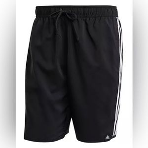 adidas Men's Classic Length 3-Stripe Swim Shorts size small